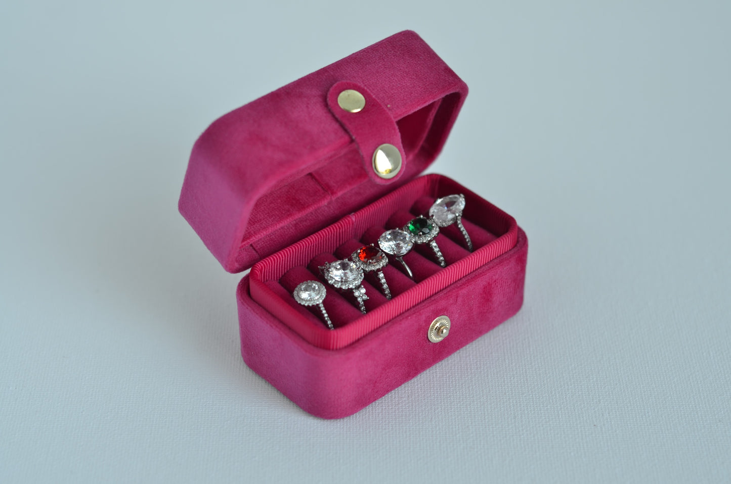 Magenta ,Minimal Velvet Ring Box,Personalized Ring Box, Jewelry Organizer