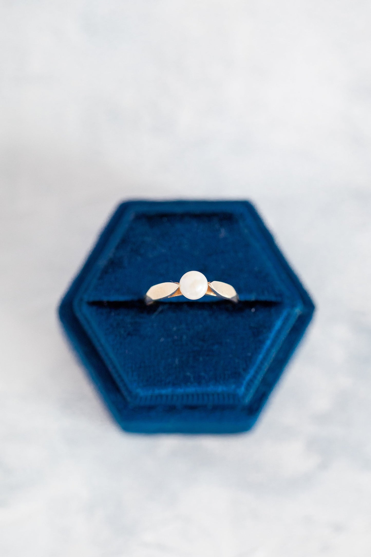 Navy Blue Velvet Ring Box, Engagement Ring Box, Single and Double Slot, Monogram Box