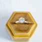 Boîte à bagues en velours moutarde jaune, boîte à bagues de mariage, boîte à bagues de proposition, cadeau de mariée, boîte en velours, boîte à bagues hexagonale, boîte monogramme