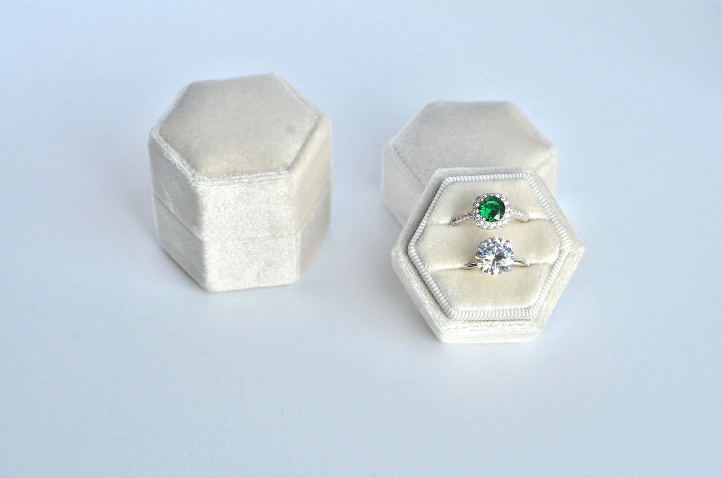 8 Colors- Velvet Ring Box, Engagement Ring Box Single Slot